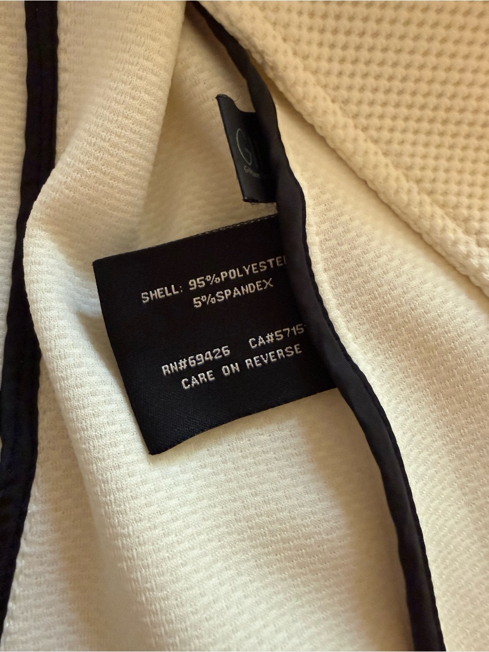 Black Rivet White Textured Zip-Front Jacket - Picture 6 of 6